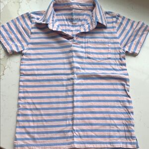 Crewcuts Kids Polo with Pink and Blue Stripes